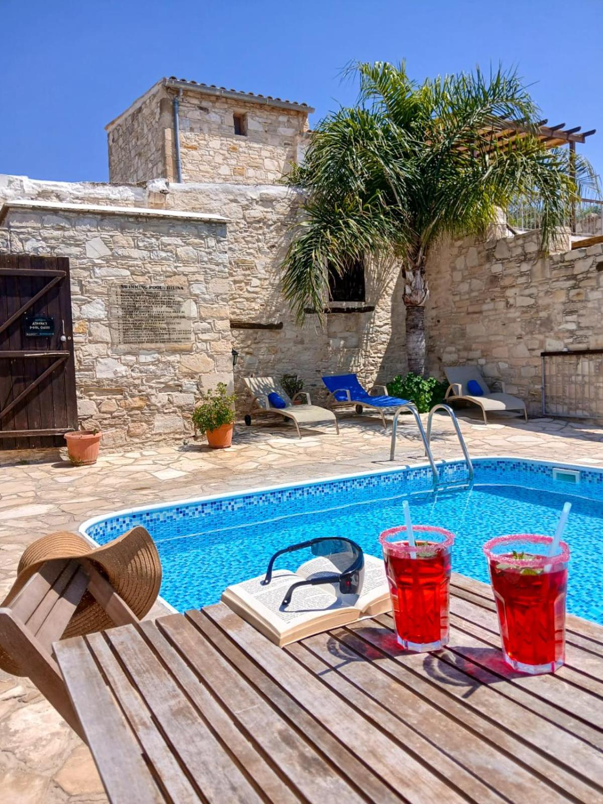 Athena'S Pool Oasis Skarinou Exterior foto