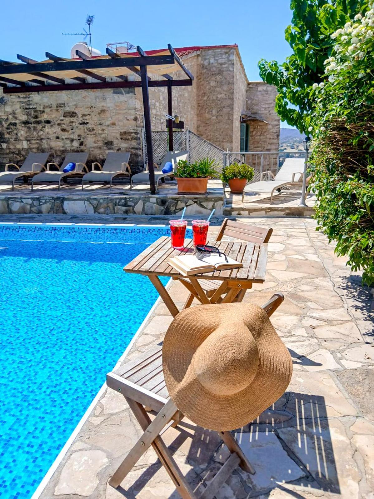 Athena'S Pool Oasis Skarinou Exterior foto