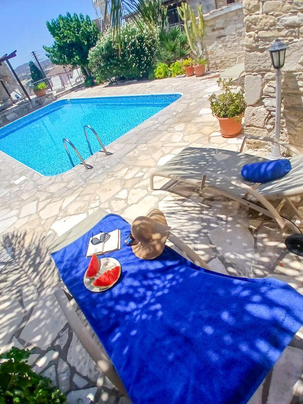 Athena'S Pool Oasis Skarinou Exterior foto