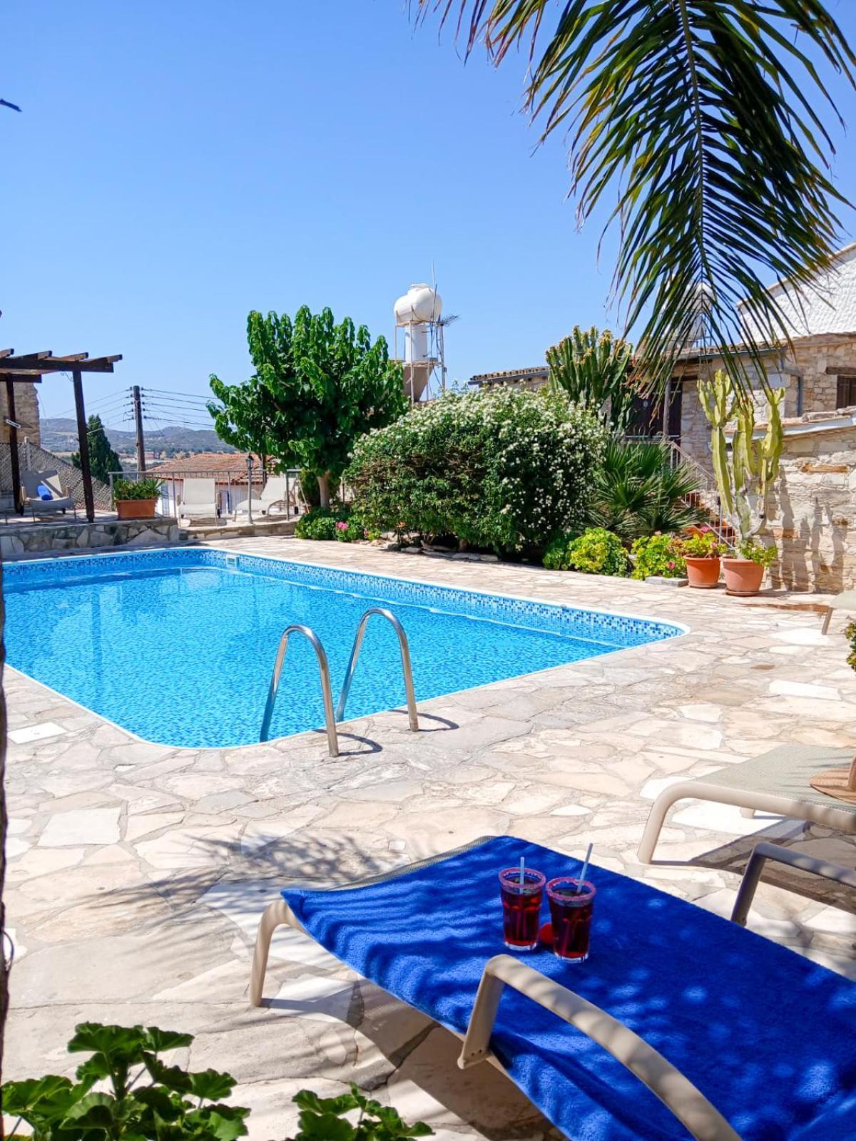 Athena'S Pool Oasis Skarinou Exterior foto